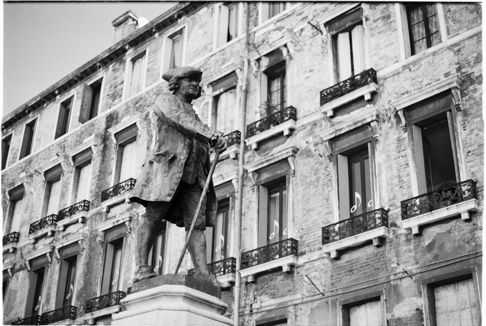 Venice statue analog film photography