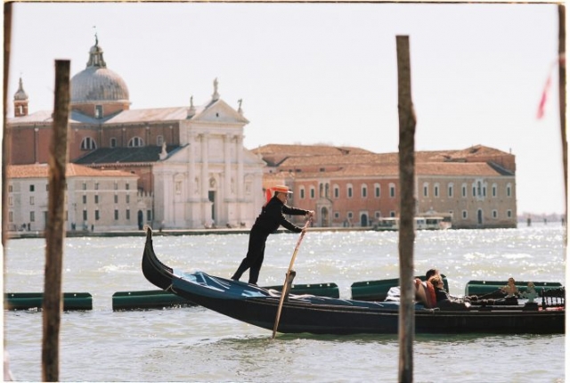 Gondola ride Venice Kodak Portra 160